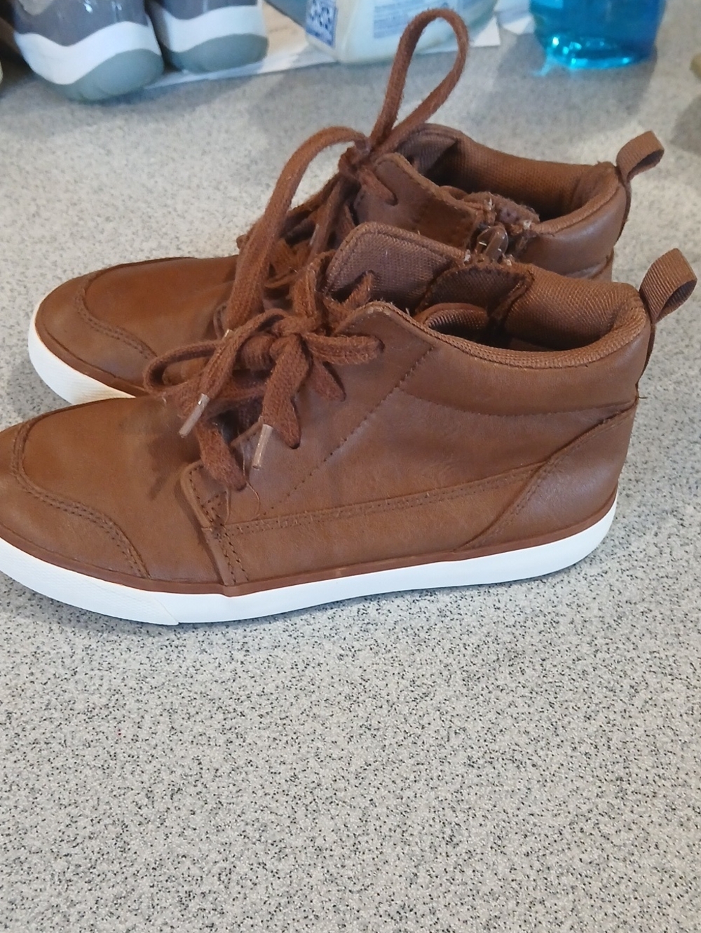Kids Brown High-Top Sneakers - Unbranded